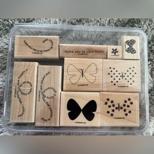 Stampin’ Up! Flight of the Butterfly 2008 Set of 9 Stamps Retired